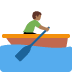 🚣🏾‍♂️ man rowing boat: medium-dark skin tone display on Twitter